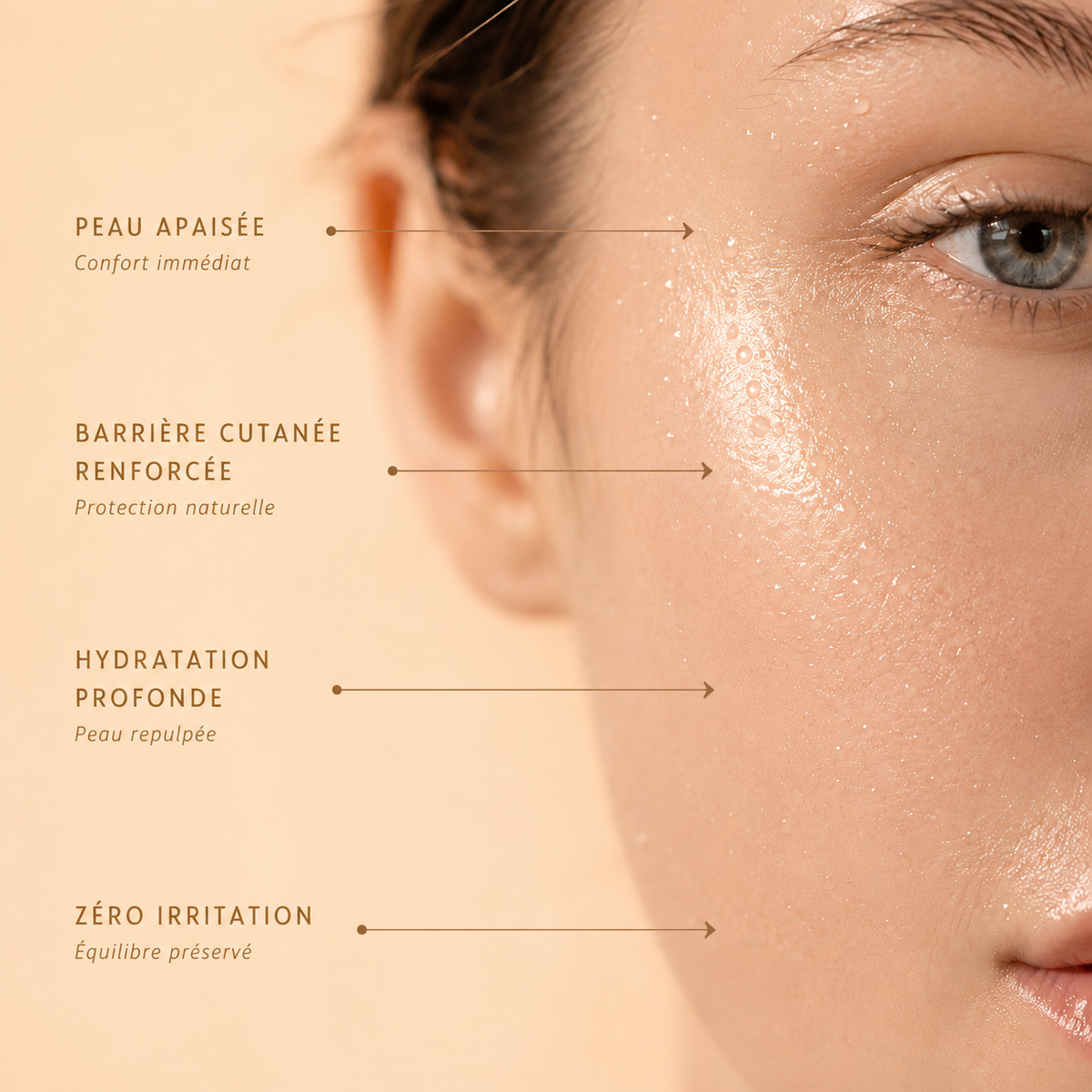 Sérum Solaire Invisible SPF50+, Hydratant et  Peau Sensible