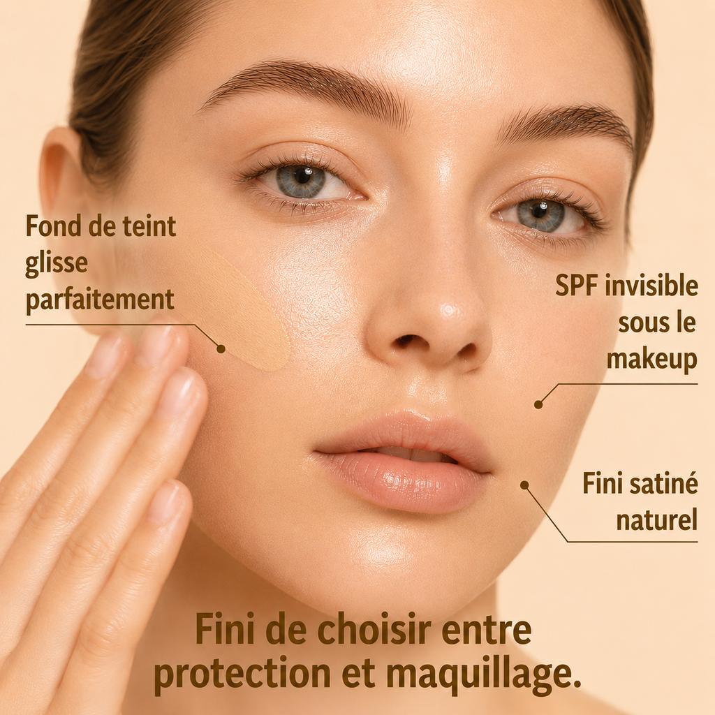 Sérum Solaire Invisible SPF50+, Hydratant et  Peau Sensible
